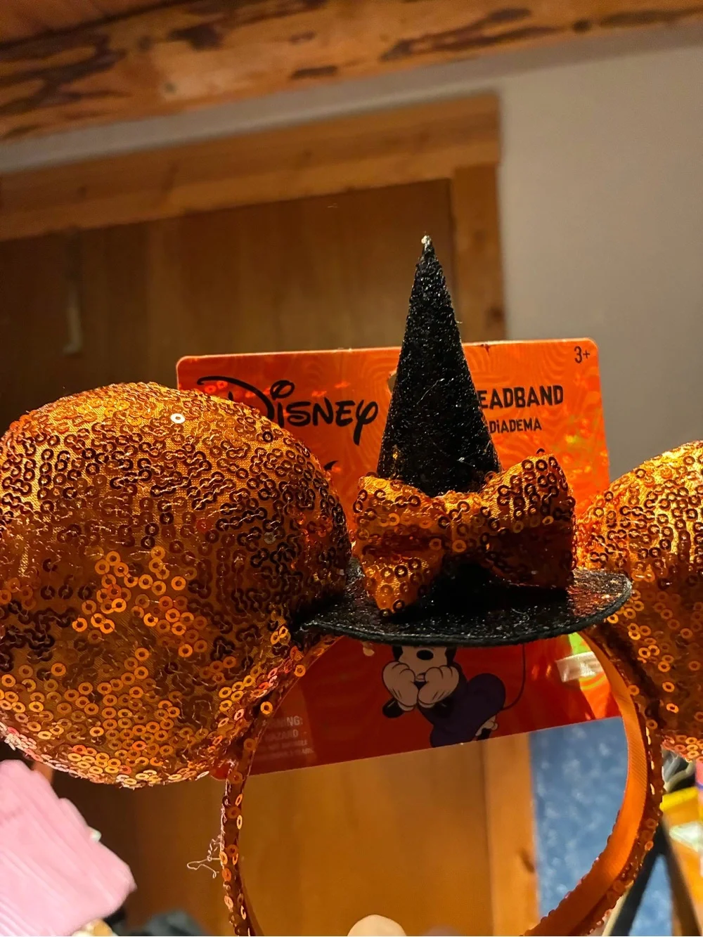 NWT Disney Mickey Mouse Halloween Sequined Witch Ears